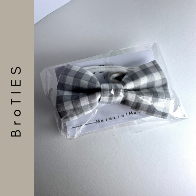 BRO Tie, Grey Gingham