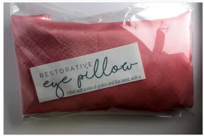 Coral Pink Satin Eye Pillow