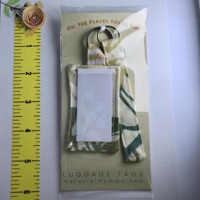 Luggage Tags, Medium - Cream n Green