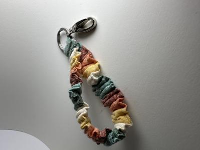 Wrist Scrunchie KEYCHAIN, Boho Stripe