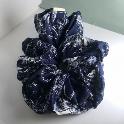 Naval Print Scrunchie