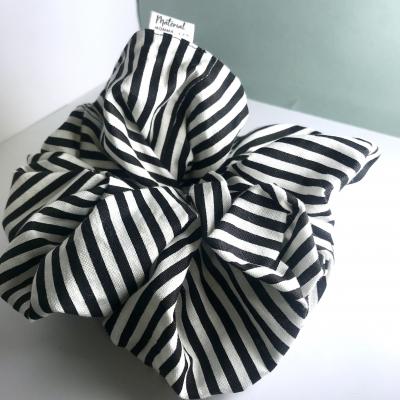 Black & White Stripes Scrunchie