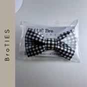 Fun, well crafted bow ties in a variety of fabric styles/colors. They include a soft and stretchy neckpiece, which you tie, knot and cut to fit (allowing for plenty of stretch so they are easily put on and taken off.)  BRO Ties come in 4 basic sizes, with CUSTOM ORDERS Available:  hotmomma.creates@gmail.com