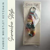 Wrist Scrunchie KEYCHAIN, Boho Stripe