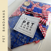 Not only are these bandanas reversible and easily fit over the collar, but they are made even more comfortable, adjustable and stay on nicely due to adding either snaps or a loop and button closure. You choose! (Some owners of smaller dogs/animals prefer the snaps, while we have a large dog, and I personally prefer the loop and button closure.)  SIZING Suggestions:  XSmall: up to 10 lbs   --   Small:  10-20 lbs   --  Medium:  20-40 lbs  --  Large:  40-80 lbs  --  XLarge:  80-110 lbs